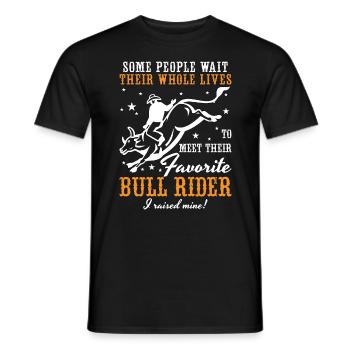 Bull Riding Some People Wait Their Western Riding - Männer T-Shirt - Schwarz - Vorne - AI Model Male 178 light (178cm)