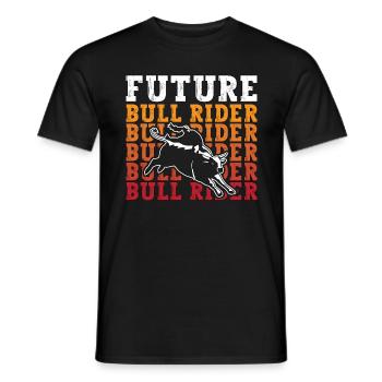 Bull Riding Future Rider Retro Cowboy Bull Rider - T-shirt homme - noir - Devant - AI Model Male 178 light (178cm)