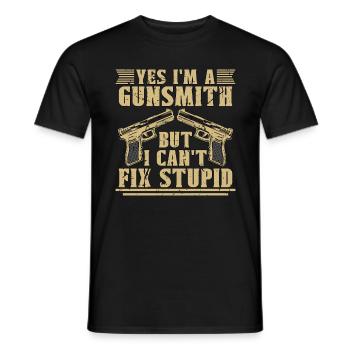 Gunsmith Yes I'm A Gunsmith But Weapons Metalsmith - Men's T-Shirt - black - Front - AI Model Male 178 light (178cm)