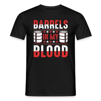Barrel Racing Barrels In My Blood Western Riding - T-shirt homme - noir - Devant - AI Model Male 178 light (178cm)