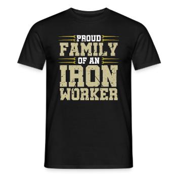 Ferronnier Fière famille de ferronniers Soudage à l’arc - T-shirt homme - noir - Devant - AI Model Male 178 light (178cm)