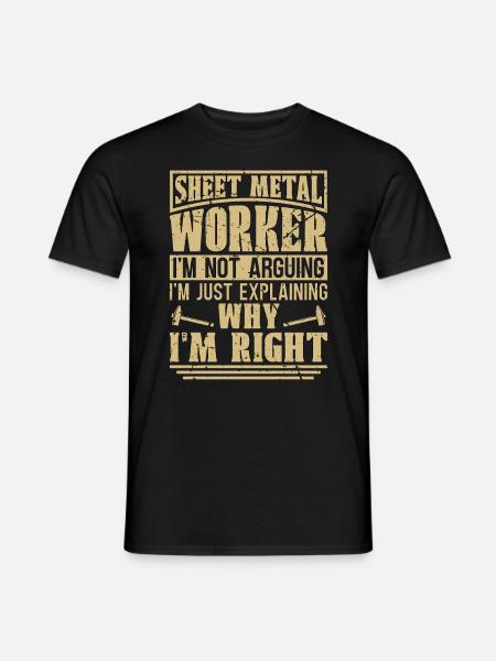 Plåtslagare Jag hävdar inte att jag är fabrikör - T-shirt herr - svart