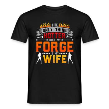 Forging The Only Thing Hotter Anvils Blacksmiths - Men's T-Shirt - black - Front - AI Model Male 178 light (178cm)