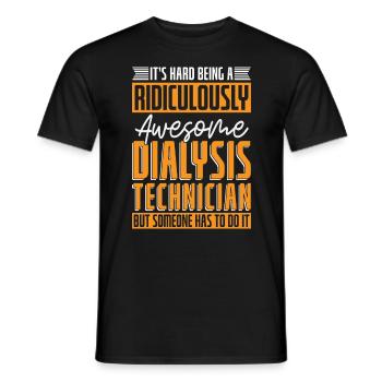 Dialysis Technician Nephrology Cool Dialysis Gift - Men's T-Shirt - black - Front - AI Model Male 178 light (178cm)