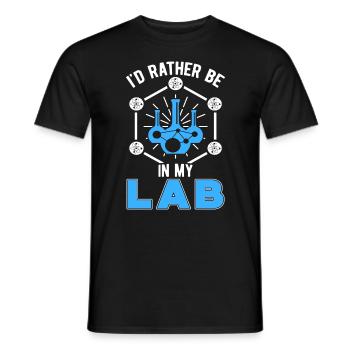 Laboratory Laboratory Technician Science Chemistry Gift - Men's T-Shirt - black - Front - AI Model Male 178 light (178cm)