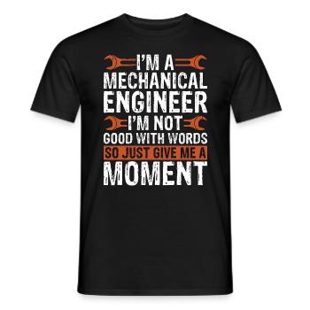 Je suis ingénieur en mécanique, je ne suis pas bon mécanicien - T-shirt homme - noir - Devant - AI Model Male 178 light (178cm)