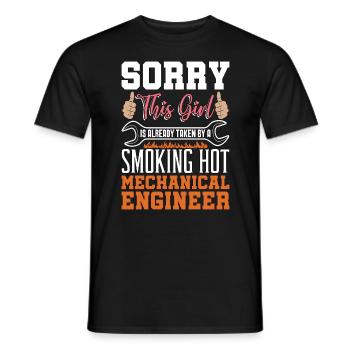 Mechanical Engineering Sorry This Girl Is Mechanic - Men's T-Shirt - black - Front - AI Model Male 178 light (178cm)
