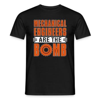Mechanical Engineers Are The Bomb Auto Mechanic - Men's T-Shirt - black - Front - AI Model Male 178 light (178cm)