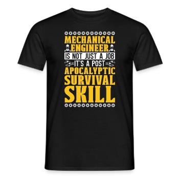 Mechanical Engineer Is Not Just Aircraft Mechanic - Men's T-Shirt - black - Front - AI Model Male 178 light (178cm)