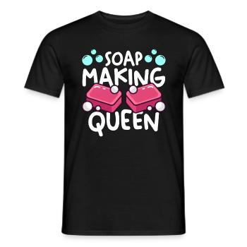 Soap Making Queen Handicrafts Soapers Soap Maker - Männer T-Shirt - Schwarz - Vorne - AI Model Male 178 light (178cm)