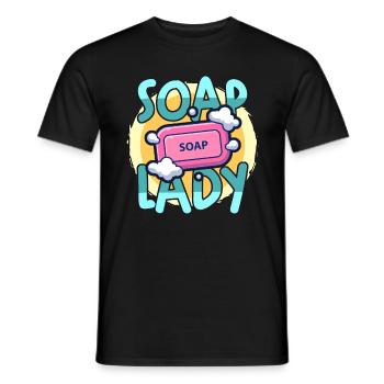 Soapmaking Soap Lady Handicrafts Saponifications - Men's T-Shirt - black - Front - AI Model Male 178 light (178cm)