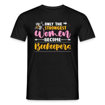 Beekeeping Only The Strongest Women Apiculturists - Männer T-Shirt - Schwarz - Vorne - AI Model Male 178 light (178cm)
