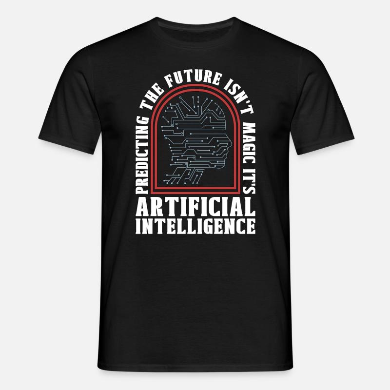 Artificial Intelligence Predicting The Future - Männer T-Shirt - Schwarz