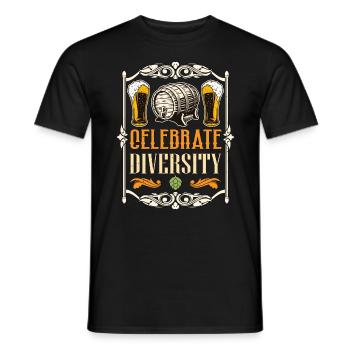 Beer Brewing Celebrate Diversity Beer Home Brewer - Men's T-Shirt - black - Front - AI Model Male 178 light (178cm)