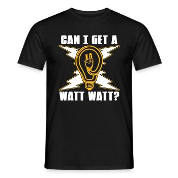 Electrical Engineering Can I Get A Watt Lineman - Männer T-Shirt - Schwarz - Vorne - AI Model Male 178 light (178cm)