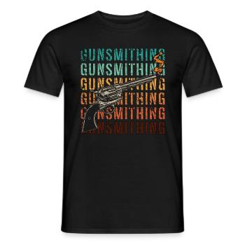 Armurier Retro Pistolet Shooter Pistolet Fixer Armuriers - T-shirt homme - noir - Devant - AI Model Male 178 light (178cm)