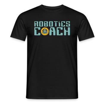Coach en robotique Robot Automation Ingénieur en robotique - T-shirt homme - noir - Devant - AI Model Male 178 light (178cm)