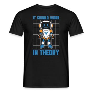 Robotique Il devrait fonctionner dans Robot Ingénieur en robotique - T-shirt homme - noir - Devant - AI Model Male 178 light (178cm)