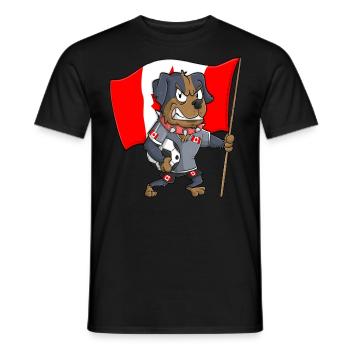 Canadian Fan Dog - Men's T-Shirt - black - Front - AI Model Male 178 light (178cm)