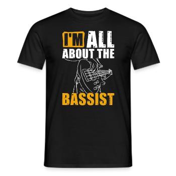 Basse Guitare Je suis tout au sujet Guitariste Bassiste - T-shirt homme - noir - Devant - AI Model Male 178 light (178cm)