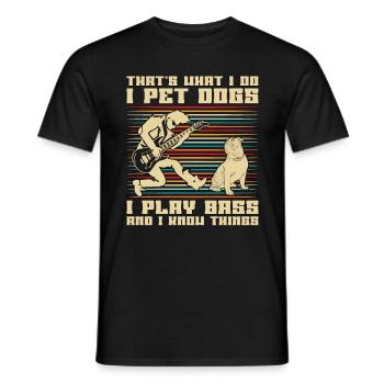 Bass Guitar That's What I Do Retro Guitar Player - Männer T-Shirt - Schwarz - Vorne - AI Model Male 178 light (178cm)
