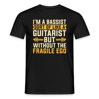 Bass Guitar I'm A Bassist Sort Like Guitar Player - Men's T-Shirt - black - Front - AI Model Male 178 light (178cm)