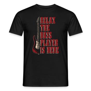 Bass Guitar Relax The Bass Player Is Guitarist - Männer T-Shirt - Schwarz - Vorne - AI Model Male 178 light (178cm)