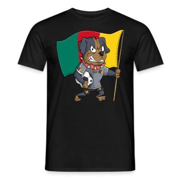 Fan Hund Kamerun - Männer T-Shirt - Schwarz - Vorne - AI Model Male 178 light (178cm)