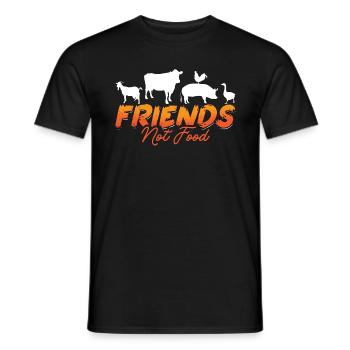 Veganism Friends Not Food PLant Based Vegan Lover - T-shirt homme - noir - Devant - AI Model Male 178 light (178cm)