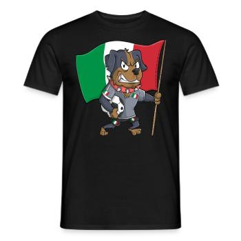 Italie Fan Dog - T-shirt homme - noir - Devant - AI Model Male 178 light (178cm)