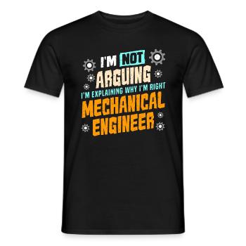 Génie mécanique Je ne discute pas de mécanique - T-shirt homme - noir - Devant - AI Model Male 178 light (178cm)