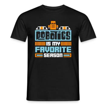 Robotics Is My Favorite Season Automation Engineer - Männer T-Shirt - Schwarz - Vorne - AI Model Male 178 light (178cm)