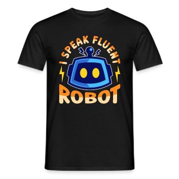 Robotique Je parle couramment Cyborg Ingénieur en robotique - T-shirt homme - noir - Devant - AI Model Male 178 light (178cm)