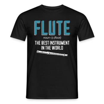 Flute The Best Instrument In Marching Band Flutist - Männer T-Shirt - Schwarz - Vorne - AI Model Male 178 light (178cm)