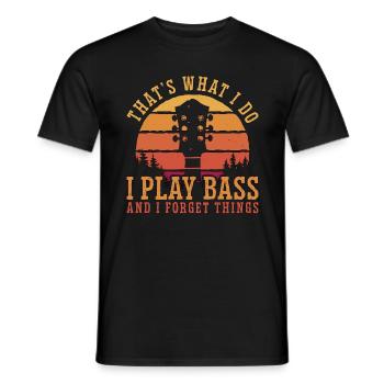 Bass Guitar That's What I Do Bassists Bass Player - Männer T-Shirt - Schwarz - Vorne - AI Model Male 178 light (178cm)