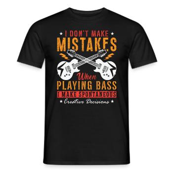 Guitare basse Je ne fais pas d’erreurs Guitariste basse - T-shirt homme - noir - Devant - AI Model Male 178 light (178cm)