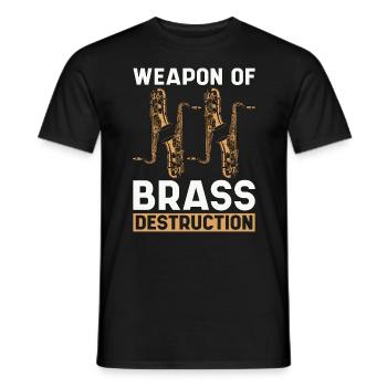 Saxophone Weapon Of Brass Destruction Instrument - Männer T-Shirt - Schwarz - Vorne - AI Model Male 178 light (178cm)