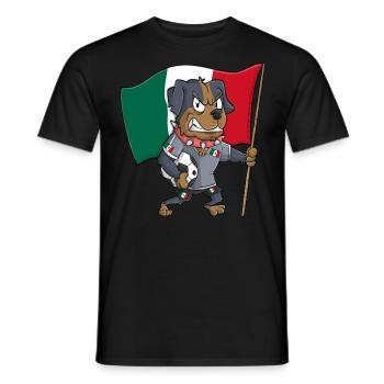 Mexico Fan Dog - Men's T-Shirt - black - Front - AI Model Male 178 light (178cm)
