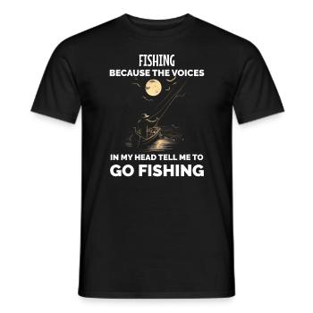 Pêche rétro drôle - T-shirt homme - noir - Devant - AI Model Male 178 light (178cm)