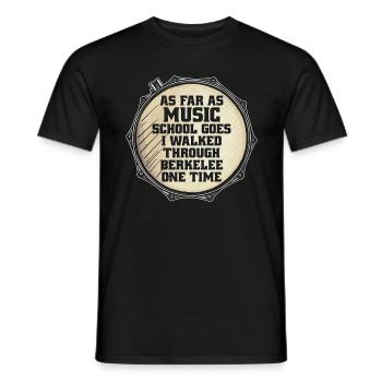 Snare Drum As Far As Music School Percussion Drums - Men's T-Shirt - black - Front - AI Model Male 178 light (178cm)