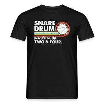 Snare Drum Pounds On The Marching Band Drummer - Men's T-Shirt - black - Front - AI Model Male 178 light (178cm)