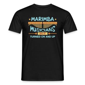 Marimba Musicians Do It Instrument Marimba Player - Men's T-Shirt - black - Front - AI Model Male 178 light (178cm)