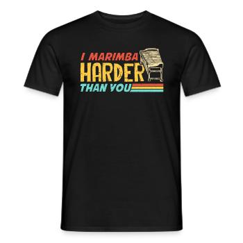 I Marimba Harder Than Retro Mallets Marimba Player - Männer T-Shirt - Schwarz - Vorne - AI Model Male 178 light (178cm)