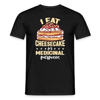 Cheesecake I Eat Cheesecake For Sweet Food Lover - Männer T-Shirt - Schwarz - Vorne - AI Model Male 178 light (178cm)