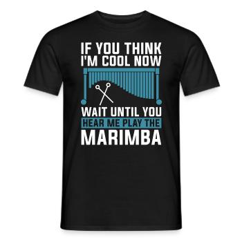 Marimba Si tu penses que je suis cool instrument de musique - T-shirt homme - noir - Devant - AI Model Male 178 light (178cm)