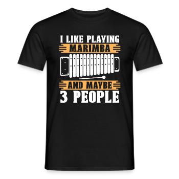 Marimba I Like Playing Marimba Mallets Percussion - Männer T-Shirt - Schwarz - Vorne - AI Model Male 178 light (178cm)