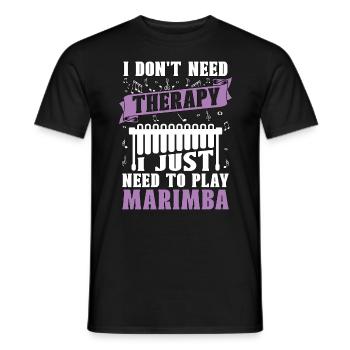 Marimba I Don't Need Therapy Mallets Instrument - Men's T-Shirt - black - Front - AI Model Male 178 light (178cm)