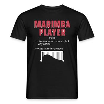 Marimba Player Like A Normal Mallets Percussion - Men's T-Shirt - black - Front - AI Model Male 178 light (178cm)