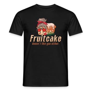 Fruitcake Doesn't Like You Baking Fruitcake Lover - Men's T-Shirt - black - Front - AI Model Male 178 light (178cm)