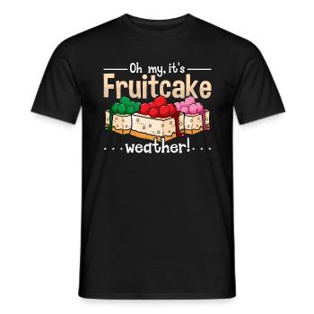 Gâteau aux fruits Oh mon c’est gâteau aux fruits Météo Cuisson - T-shirt homme - noir - Devant - AI Model Male 178 light (178cm)